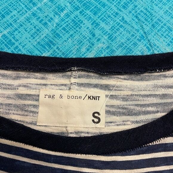 Rag & Bone Knit Blue Nautical Stripe Knit Dress - Picture 5 of 13